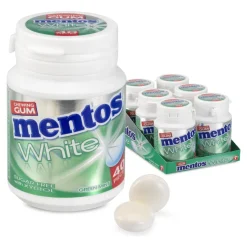 Mentos Kauwgom White Green Mint Bottle (6x 40 stuks) Discount