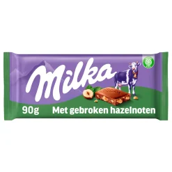 Milka Gebroken Noot Flowpack (24x 90gr) Best