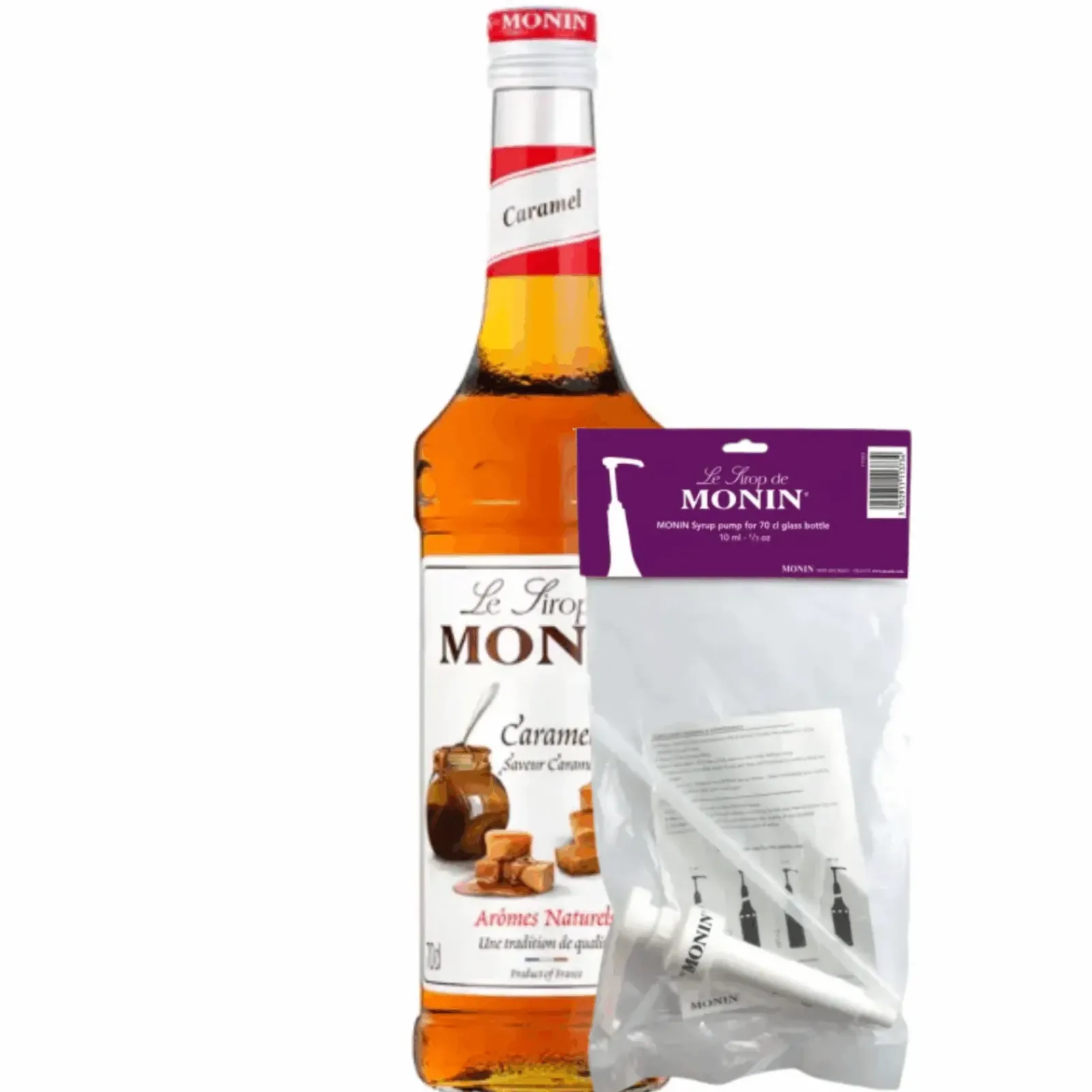 Monin Siroop Caramel (70 cl) + Pompje (10Ml) Best