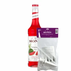 Monin Siroop Framboos (70 cl) + Siroop Pompje (10Ml) New
