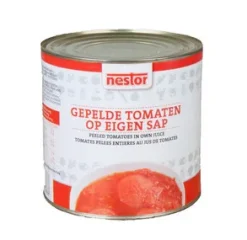 Nestor Gepelde Tomaten (3 liter) Hot