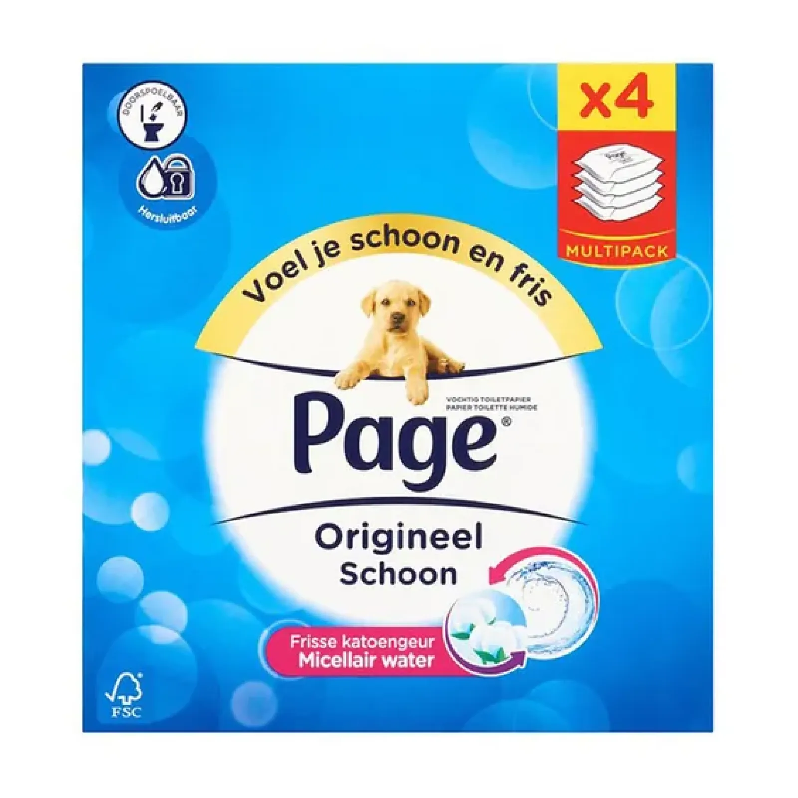Page vochtig toiletpapier navul 42 vel (4 stuks) Clearance