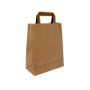 Papieren Draagtas Klein 22+10x28cm Bruin (250 stuks) Outlet