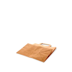 Papieren Draagtas Middel 26+17x27cm Bruin (250 stuks)