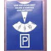 Merkloos Parkeerschijf in transparante etui, blauw Best