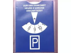 Merkloos Parkeerschijf in transparante etui, blauw Best