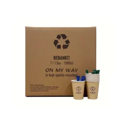 On My Way Recycle Doos voor 1.000 Koffiebekers incl. Rasters & Zak (10 stuks) Clearance