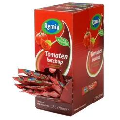 Remia tomatenketchup sticks (150x 20ml) Discount