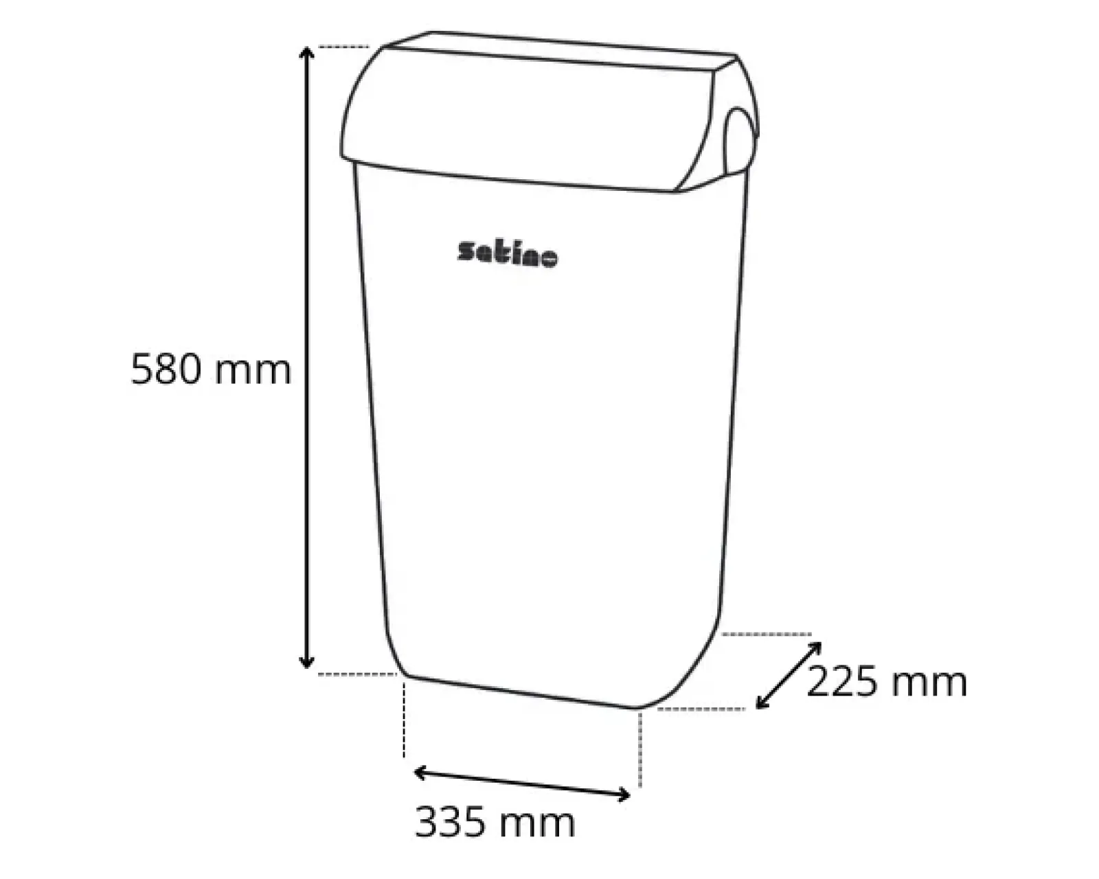Satino Afvalbak Wit (23 liter) Clearance