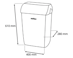 Satino Afvalbak Wit (43 liter) Best