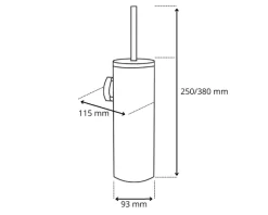 Satino Black Toiletborstel Garnituur Metaal Zwart Outlet