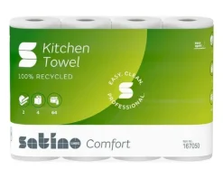 Satino Comfort Keukenrol 2 Laags 64 vel (8x 4 rol) Clearance