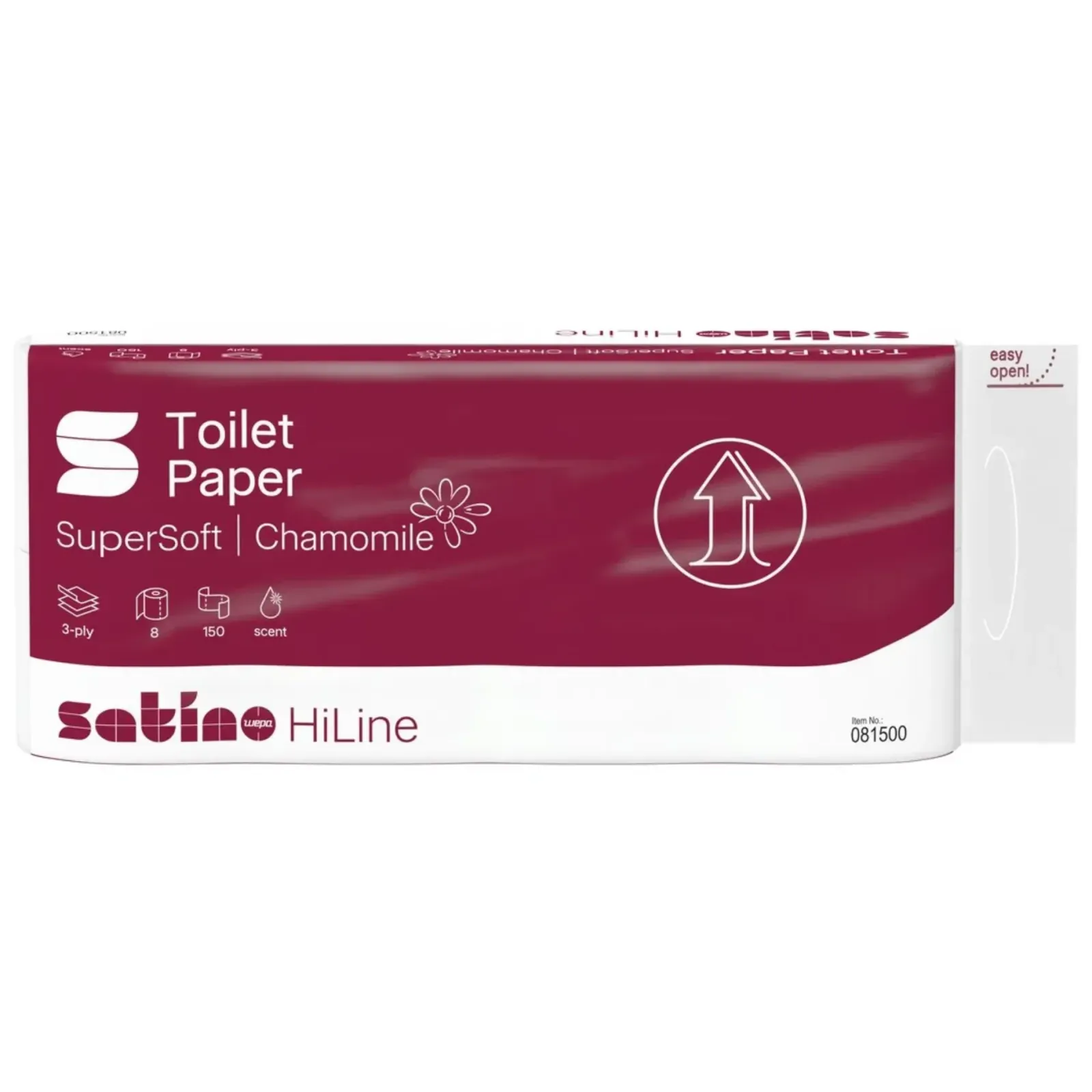 Satino HiLine Kamille Toiletpapier Kleinrollen 3-laags (8×150 vel)