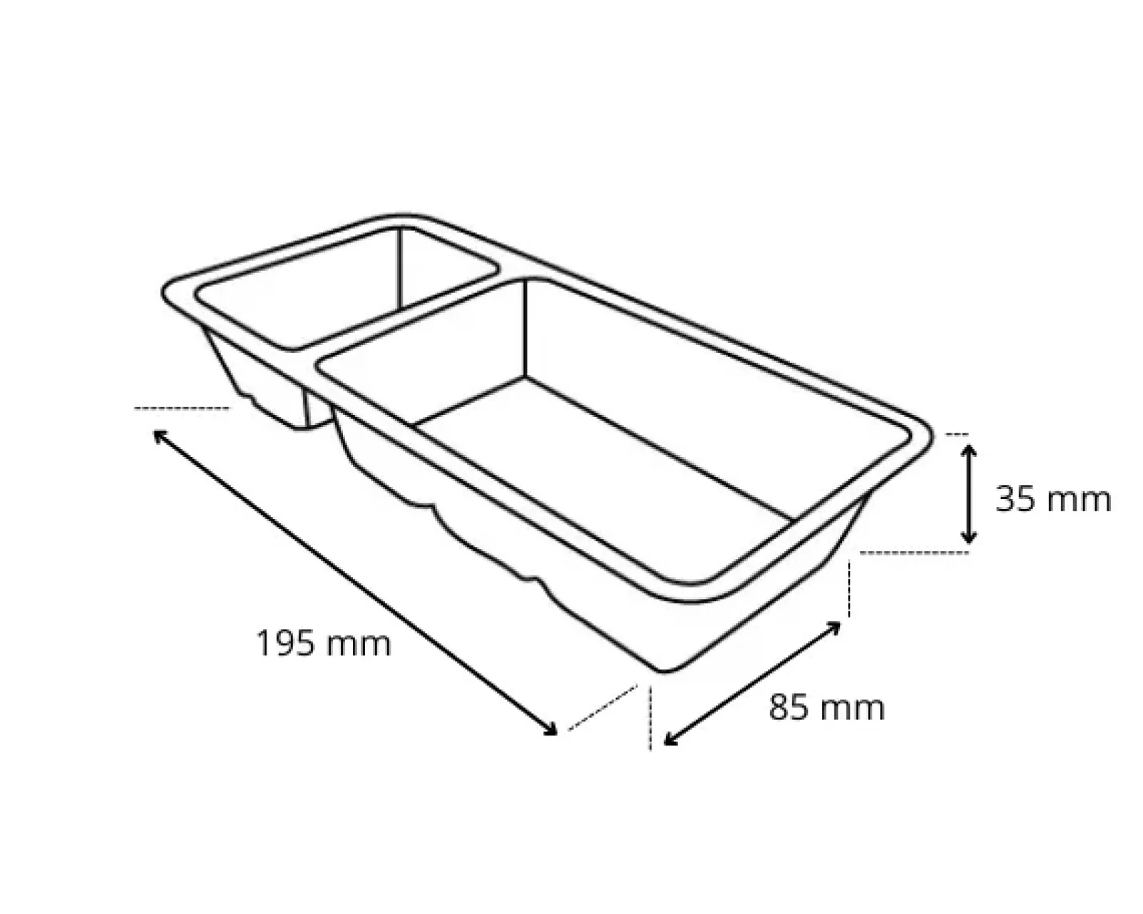 TakeAware Snackbakje A22 Bagasse PFAS-vrij (A9+saus) (500 stuks) New