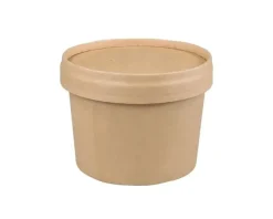 Merkloos Soepbeker + Deksel FSC Kraft 236ml (25 stuks)