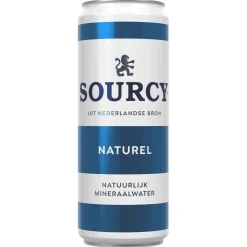 Sourcy Blauw Mineraalwater Naturel Blik (24x33cl) Clearance
