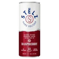 Stelz Hard Seltzer Raspberry Blik (12x 25cl) New