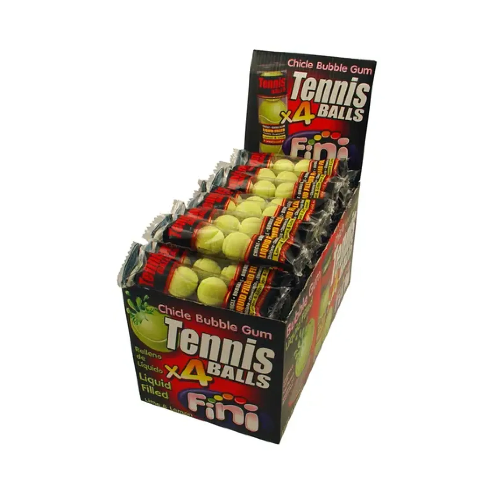 Merkloos Tennisball Bubble Gum (50x 4-pack) New