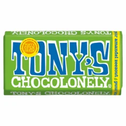 Tony's Chocolonely Tony’s Chocolonely Reep Pure Chocolade Amandel & Zeezout (15x 180gr) Online