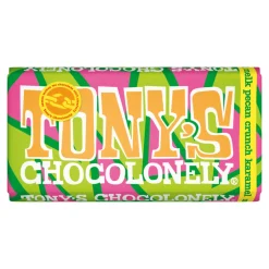 Tony's Chocolonely Tony’s Melk Pecan Crunch Karamel (15x180gr) New