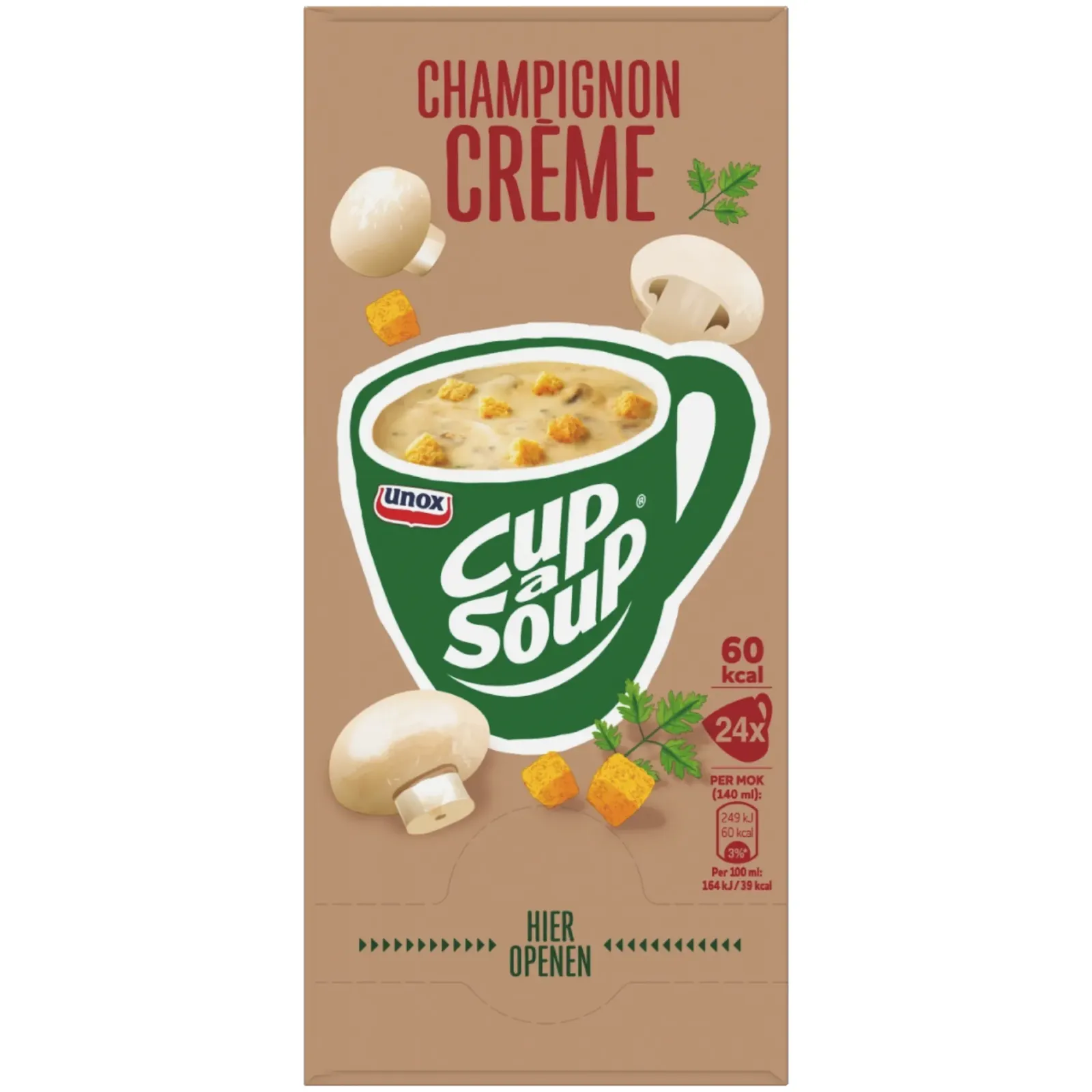 Cup-a-Soup Unox Champignon Crème (24x 140ml) Outlet