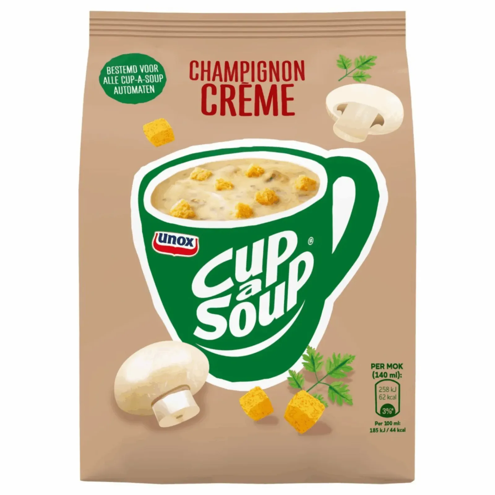Cup-a-Soup Unox Vending Champignon Crème (4 zakken) Hot