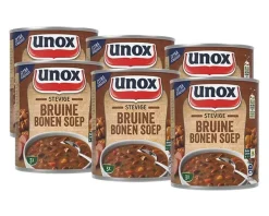 Unox Stevige Bruine Bonensoep Blik (6x 0,8 liter) Clearance