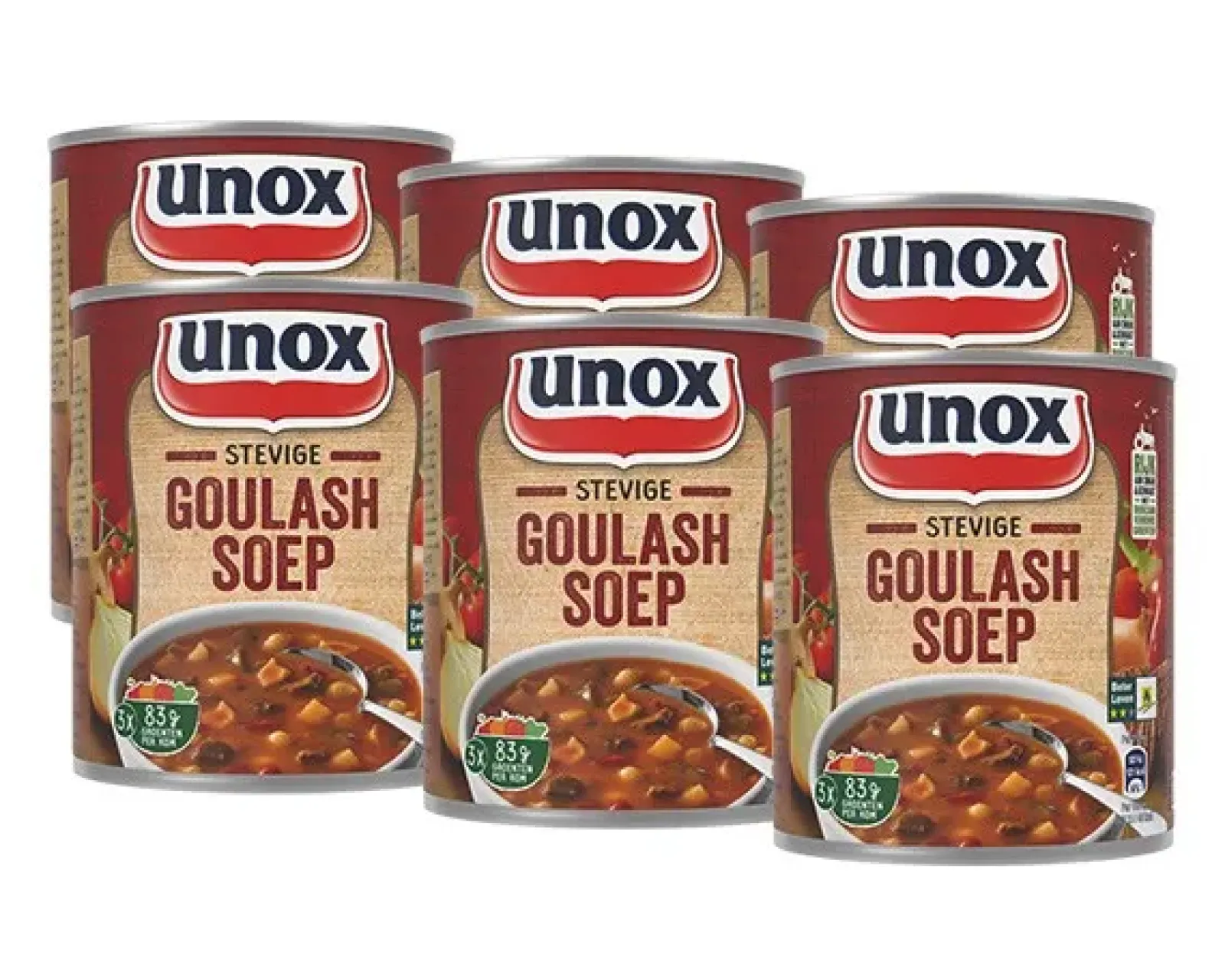 Unox Stevige Goulashsoep Blik (6x 0,8 liter) Discount