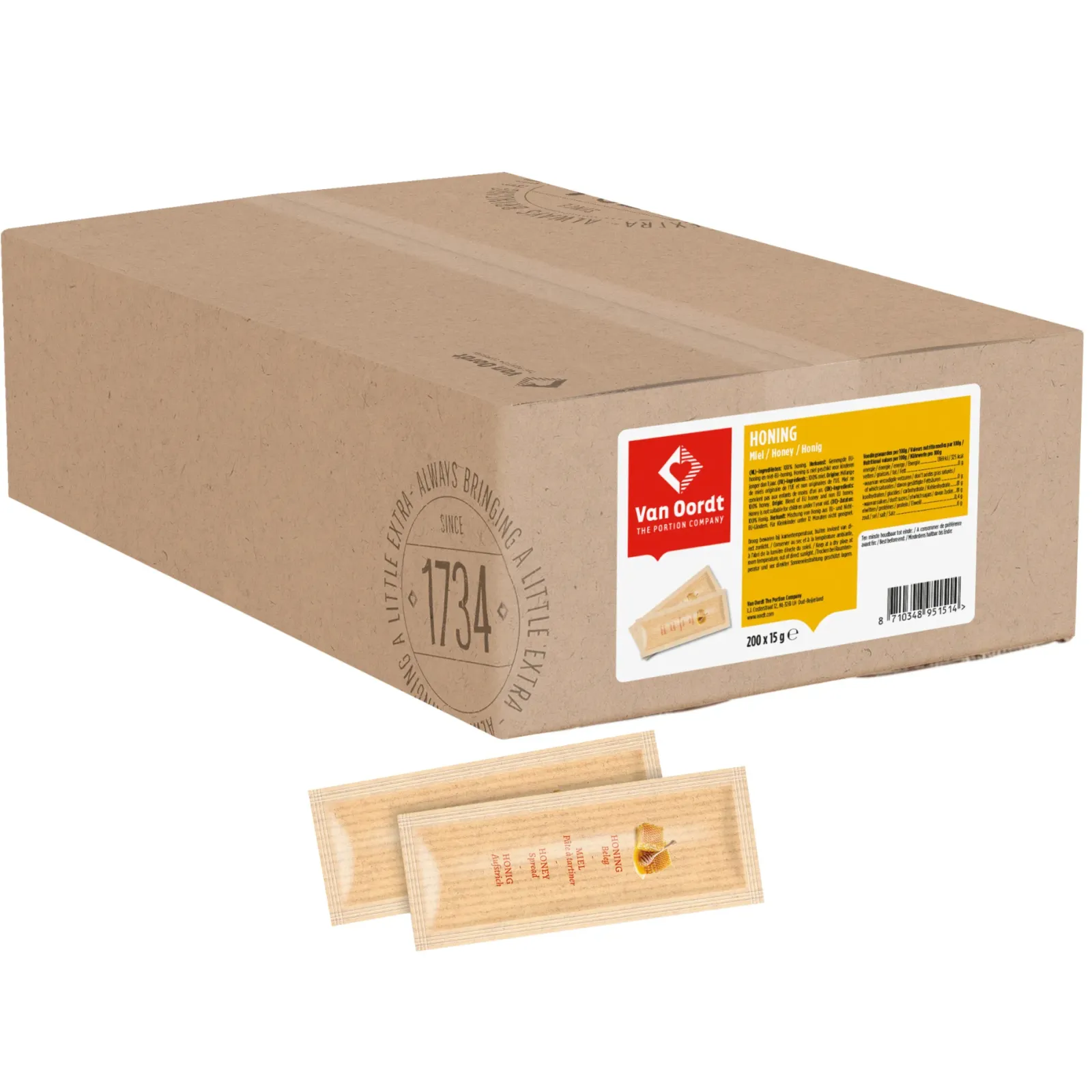 Van Oordt Honing Sachet (200x 15g) Clearance
