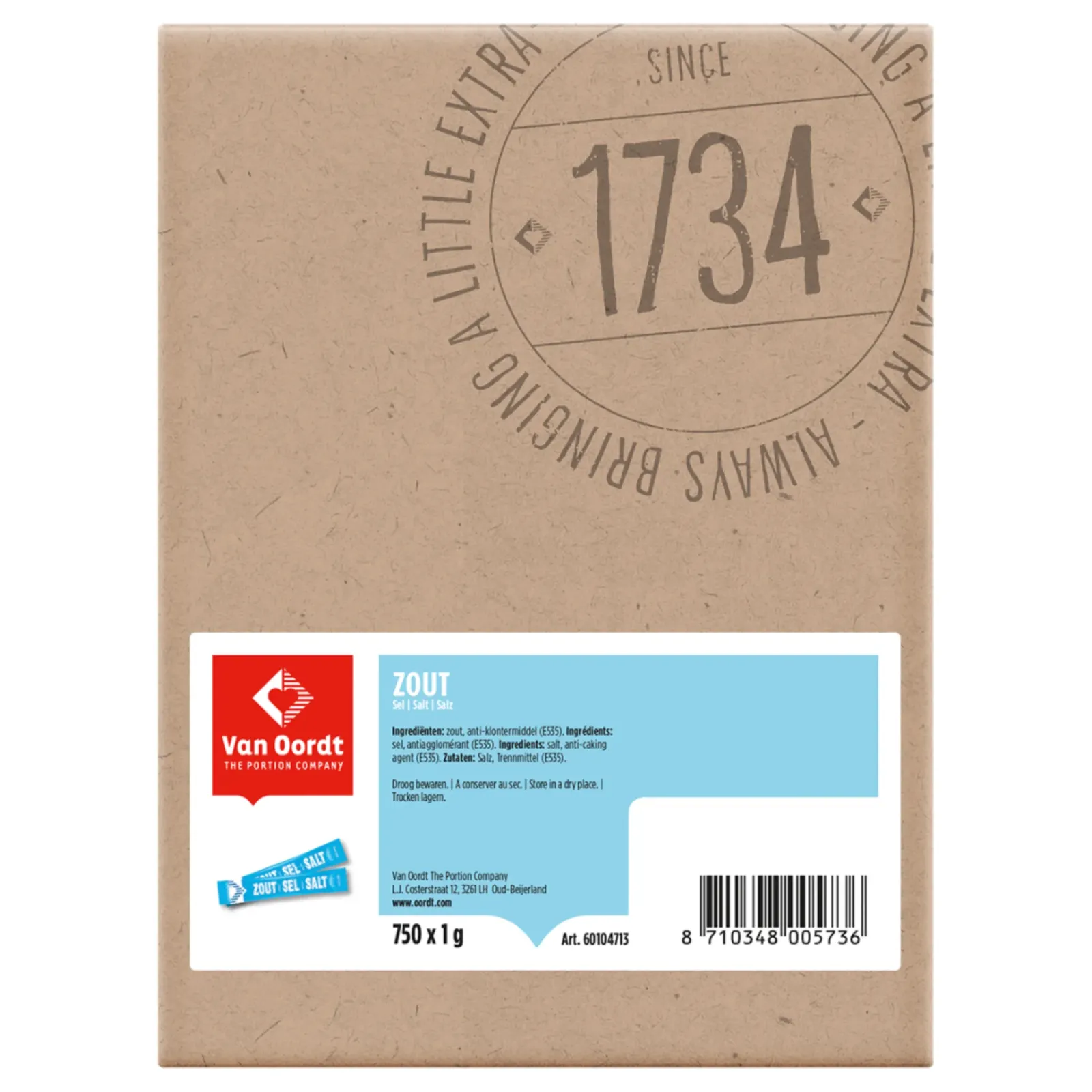 Van Oordt Zout Sticks (750x 1gr) New
