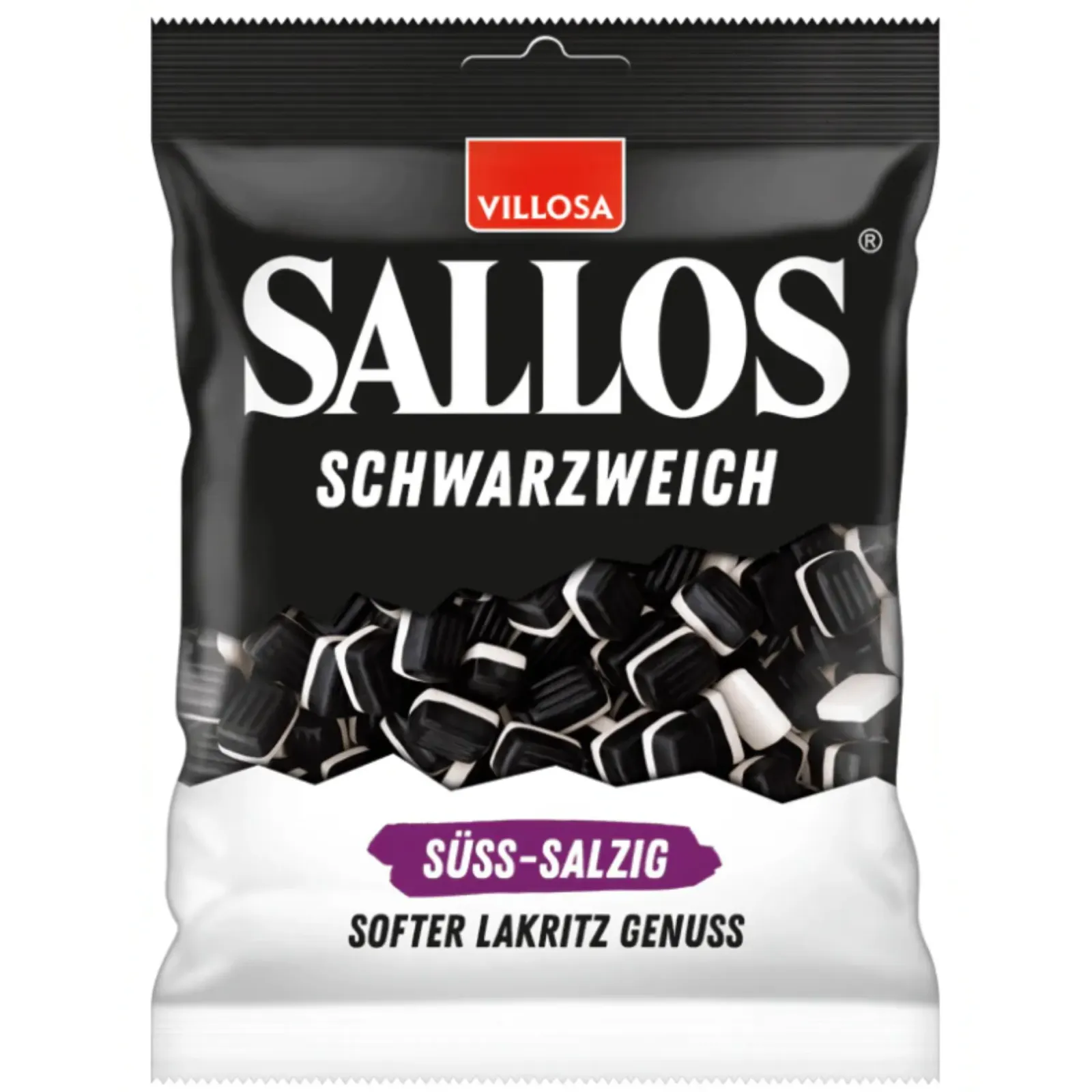Villosa Sallos Schwarzweich Süß-Salzig (20x 200gr) New