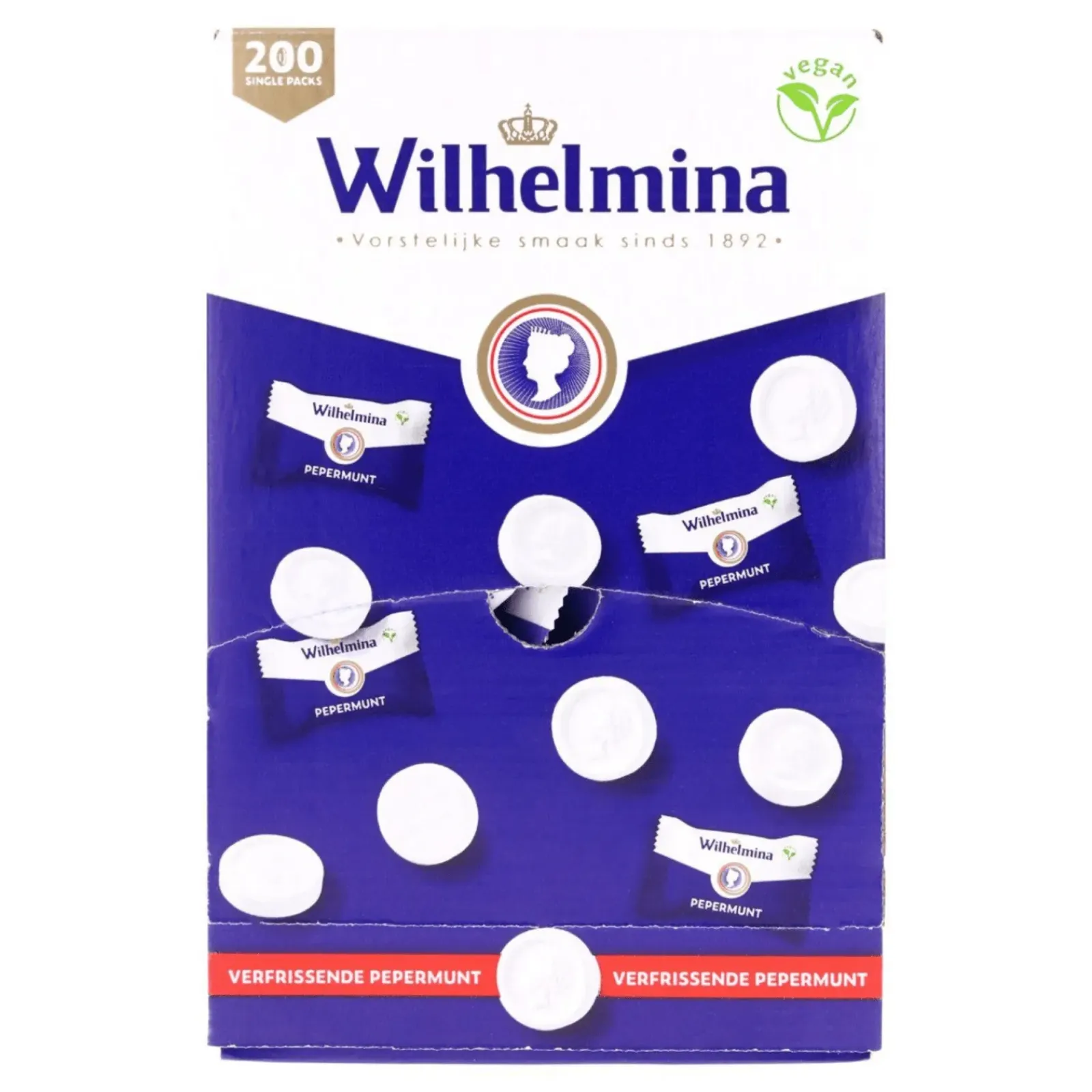Wilhelmina Pepermunt Vegan Single Pack (200 stuks) Discount