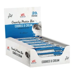 XXL Nutrition Crunchy Protein Bar Cookies & Cream (12x 60g) Clearance